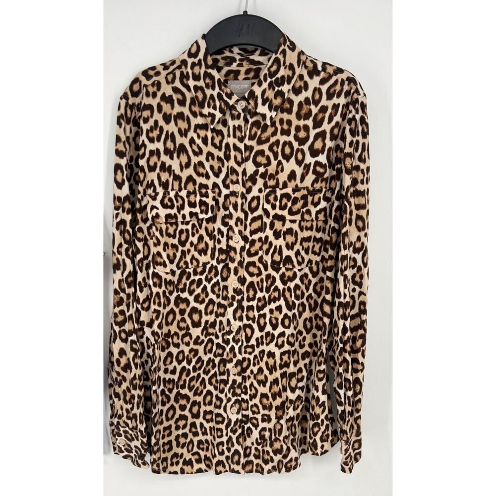 Chicos Womens Set of 3 Blouse Tops Size S/M Animal Print Floral Size 0/1 - Picture 5 of 5